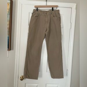 Carhartt Original Fit Work Pants Double Front Straight Leg 14 32 Regular Khaki